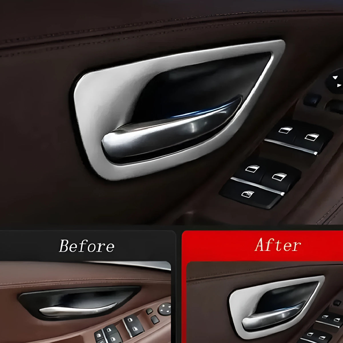 BMW 5 Series interior handle decorative strips set of four for F10 F11 models