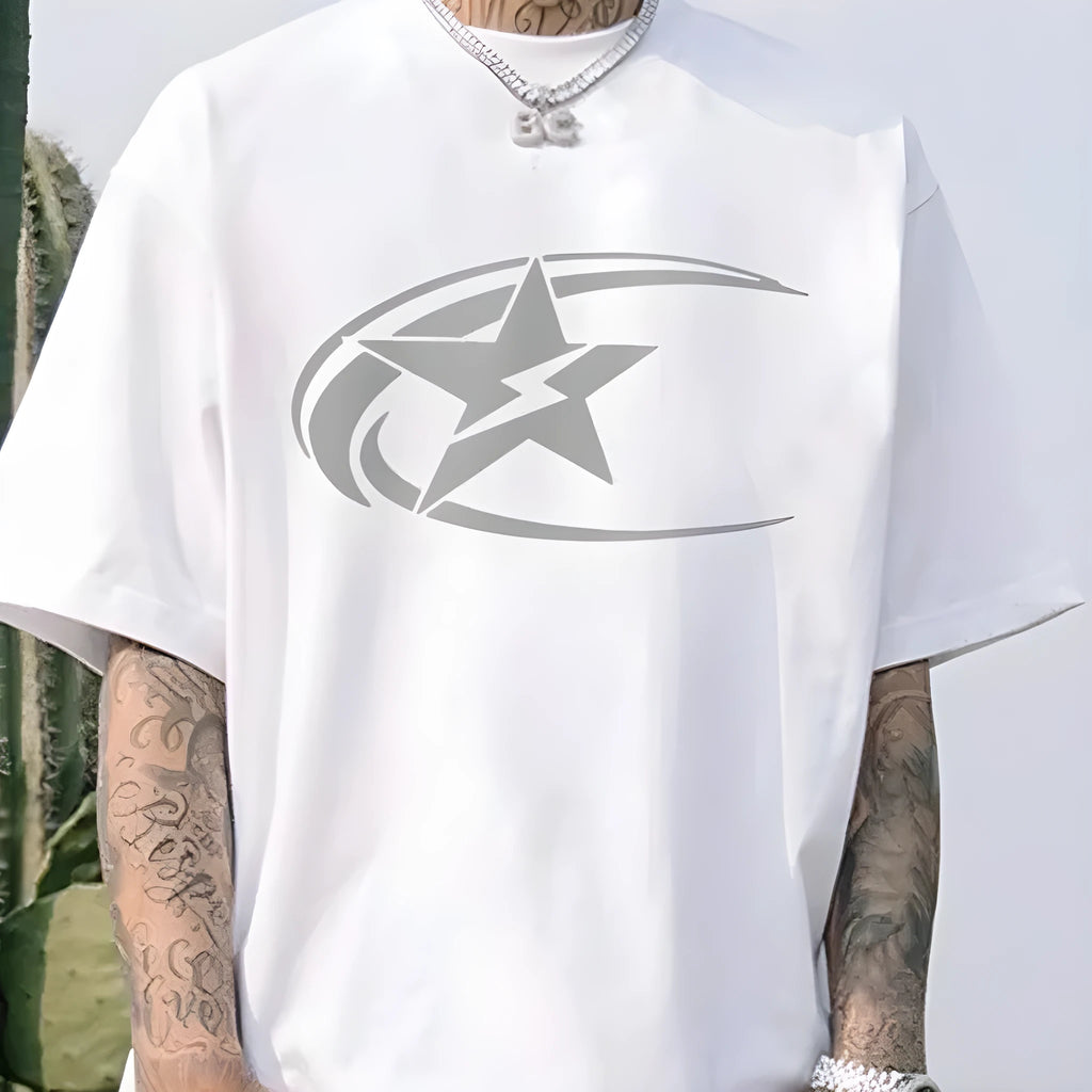 Men's pure cotton short sleeve t-shirt in Japanese retro style available in Dark Grey, White and Black colours