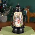 Portable oil lamp crystal ball desktop decoration with snowman design and paper-style finish.