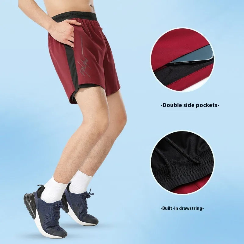 Men's polyester basketball shorts in low-waist design with American sports styling