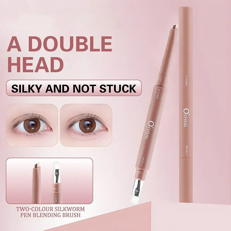 Double Fight Eye Shadow Pen in black packaging with two colour swatches 01 and 02