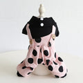 Dog couple clothing with lapel shoulder strap design in casual cloth material