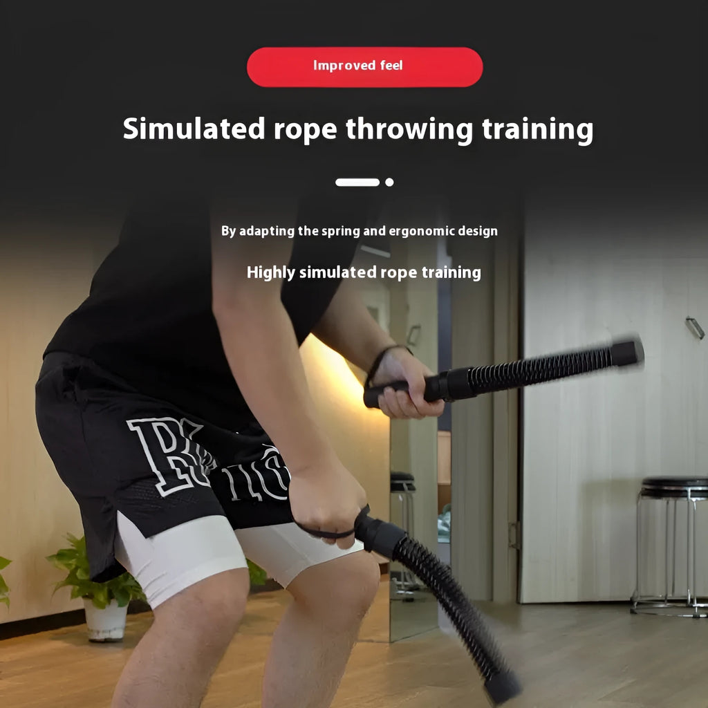 Cordless flat replacement sling rope spring bar set for arm and chest muscle exercise in TPE material