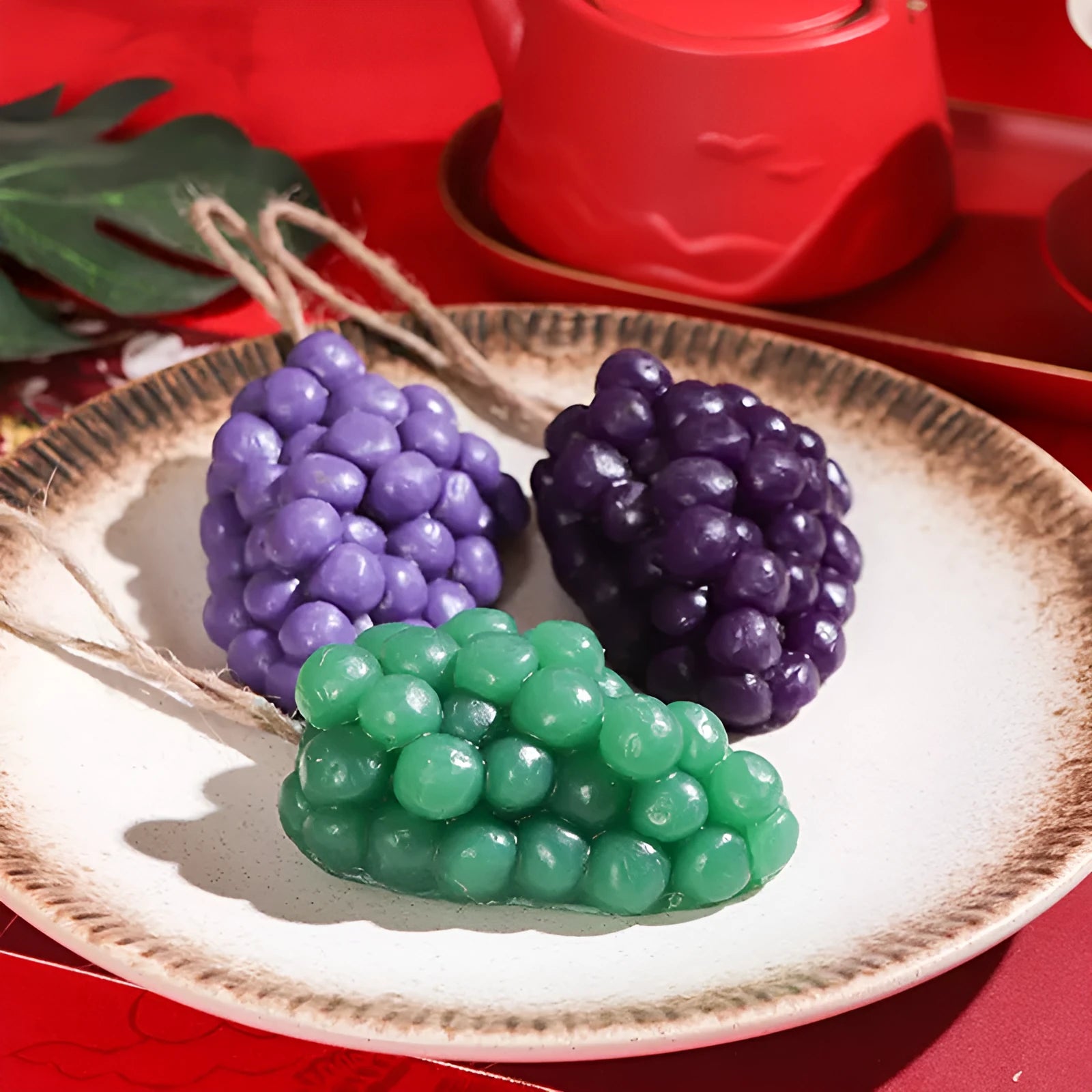 Grape handmade soap purple green 80g bar