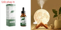 Lunar humidifier night light with 13cm spherical PVC design and LED lighting