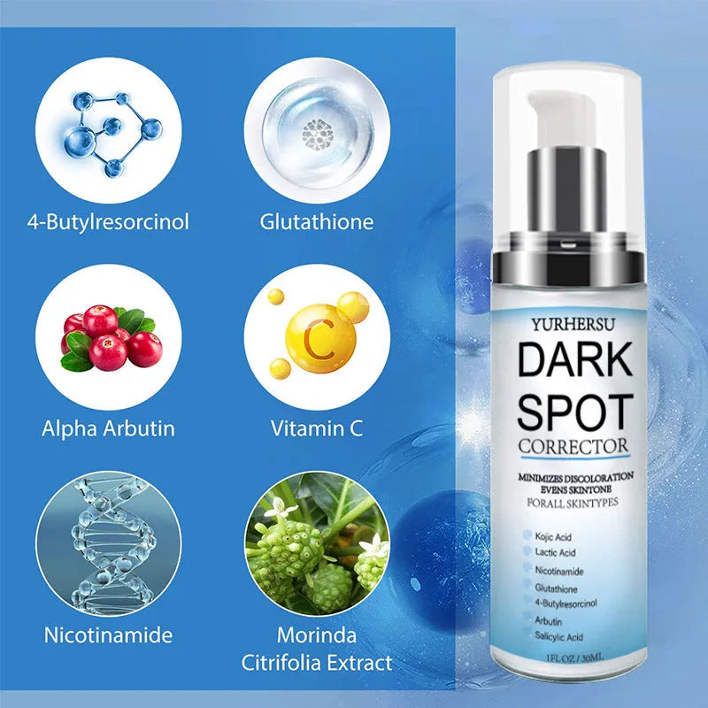 Spot lightening essence bottle for skin brightening and moisturising treatment