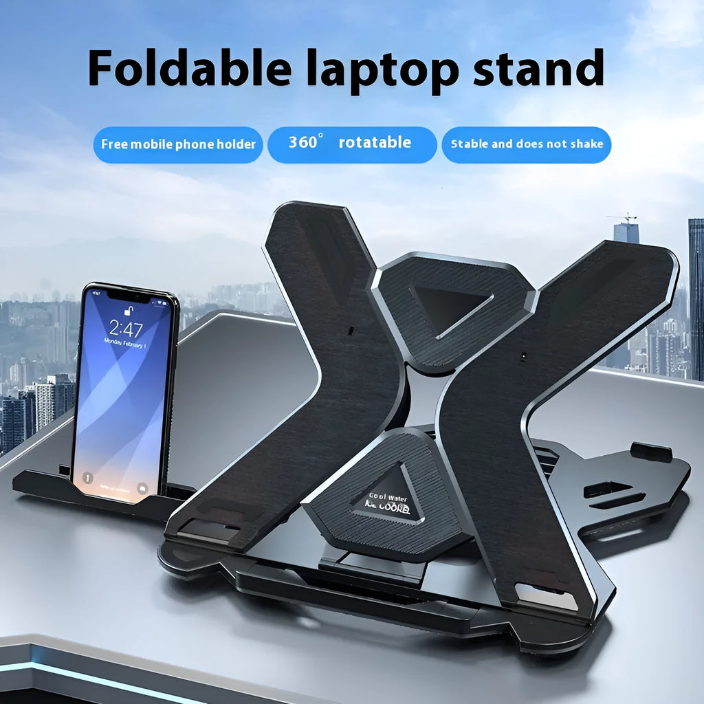 ABS plastic laptop cooling bracket in black or white with adjustable height design
