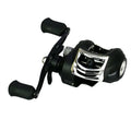 YUMOSHI AK series black and blue baitcasting reel with full metal wire cup and magnetic brake dial
