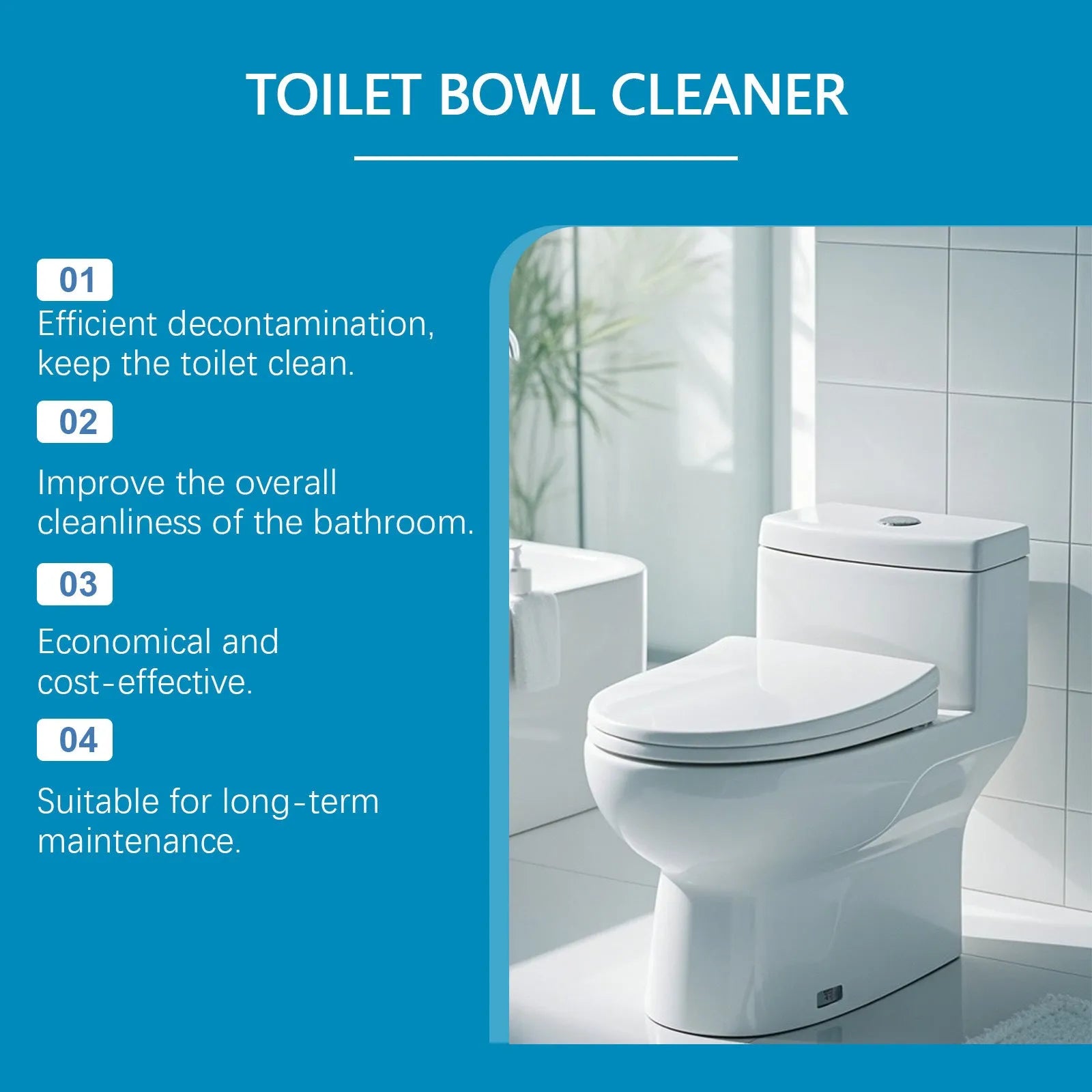 Toilet cleaning powder in 30g sachets for descaling and stain removal