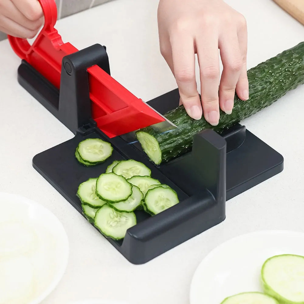 Green or red plastic vegetable cutting machine with stainless steel blades for carrots and potatoes