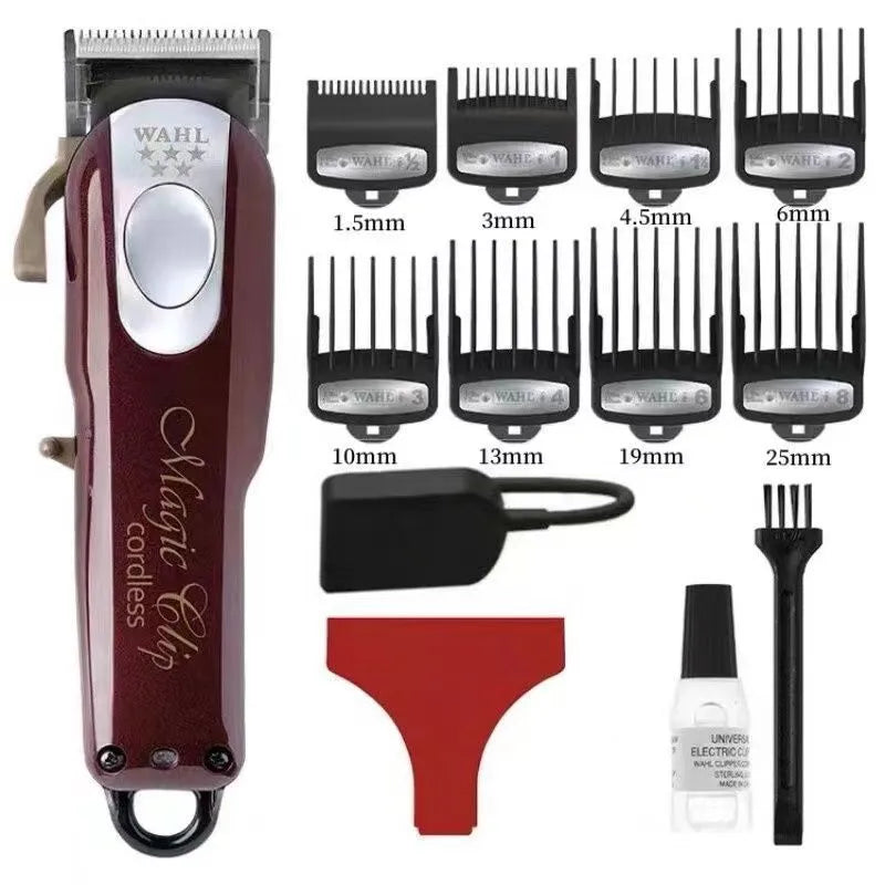 Charging hair clipper with stainless steel cutter head for adult and children's haircuts