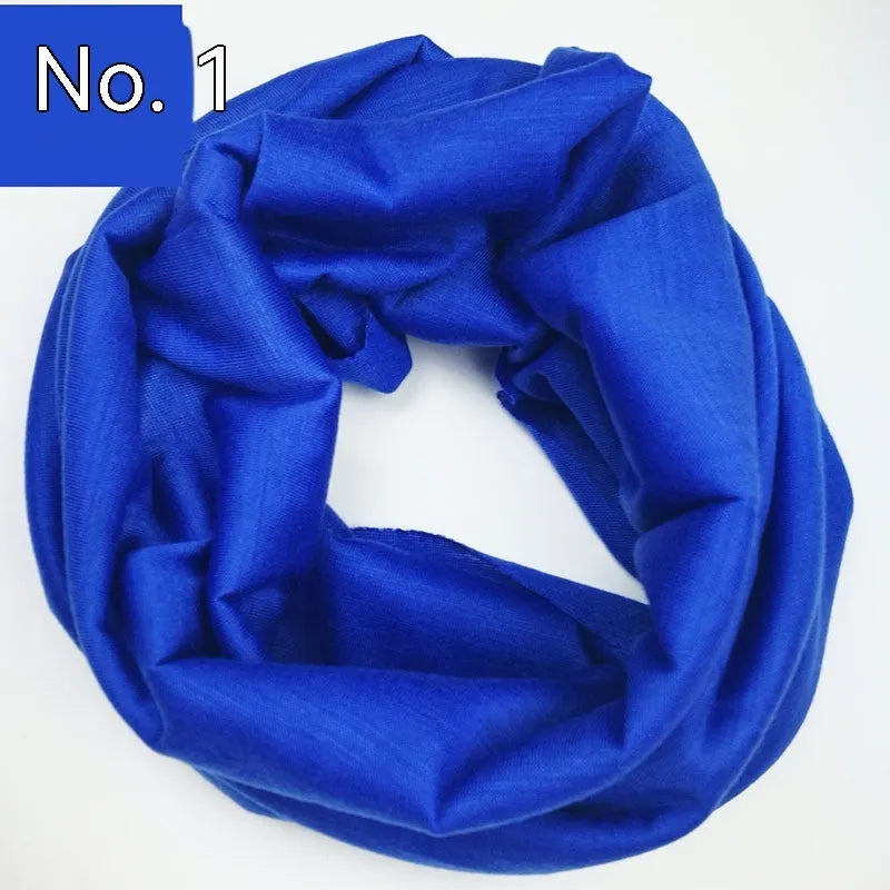 Seamless magic headscarf in polyester for outdoor sports showing tube bandana design
