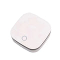 White USB-powered car air purifier with negative ion sterilisation function and composite filter