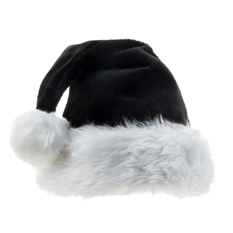 Black thickened polyester plus-sized Christmas hat in European classical style, 56 by 30 centimetres