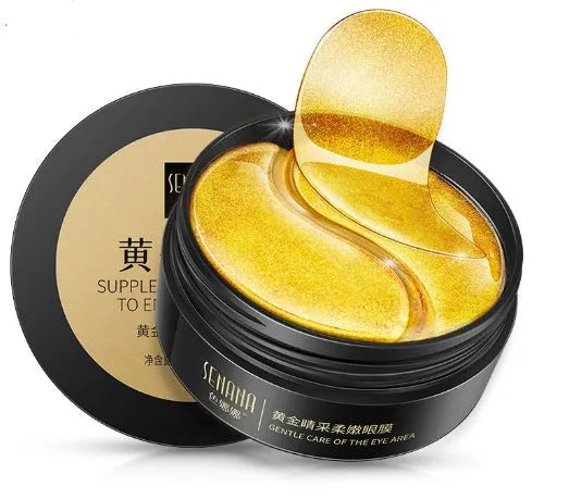 Firming and moisturising eye care set including 60g eye cream, capsule essence, walking eye cream, and gold eye mask
