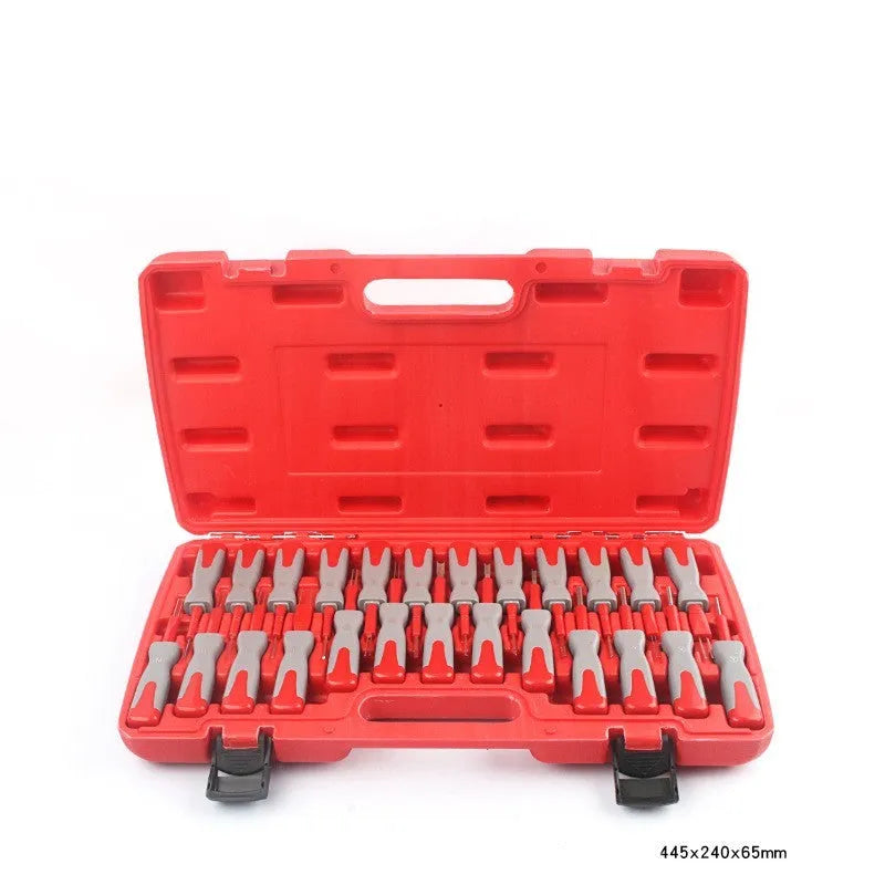 25-piece car terminal removal tool set in plastic storage case for automotive electrical repair