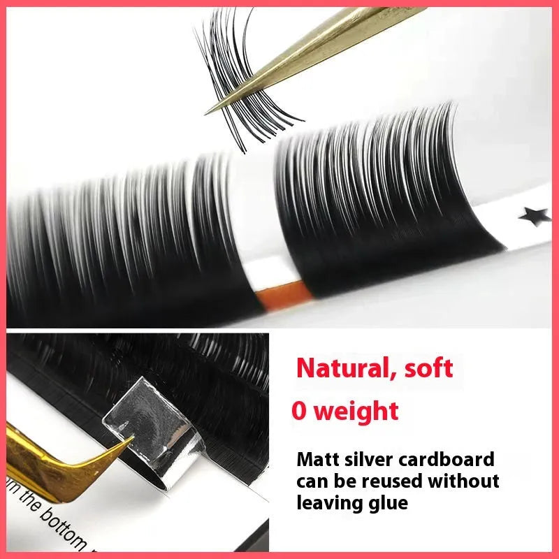 False eyelashes with 16 rows of mink hair on a matte wool base, showing length options from 8mm to 18mm.