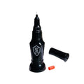 Black nail art no-wash gem glue dotting pen set with three long handle iron tube brushes