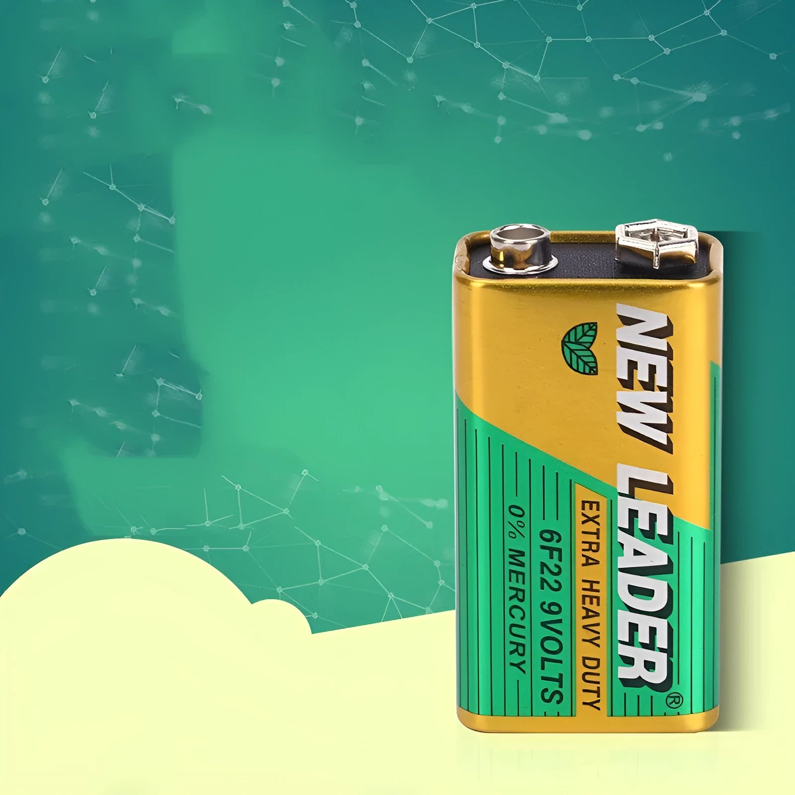 A single Xinlida brand alkaline 9V rectangular battery, model 6F22.