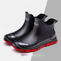 Korean style short tube PVC wading shoes in solid colours with non-slip plastic soles