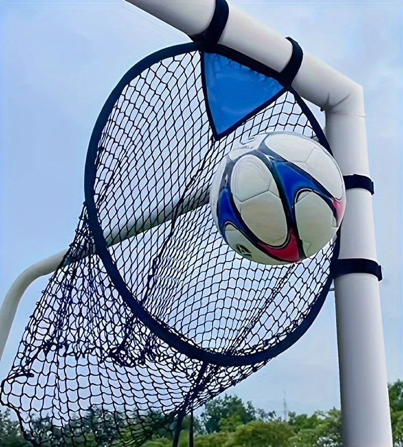 Portable soccer training goal net with aluminium alloy frame in black colour
