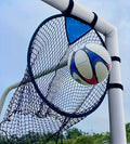 Portable soccer training goal net with aluminium alloy frame in black colour
