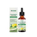 30ml glass bottle of clear liquid supplement drops with a black dropper top
