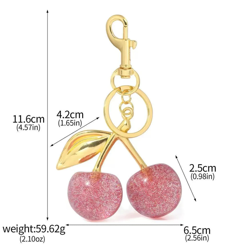 Zinc alloy 3D car key ring pendant in red and pink colours for women's bag accessories