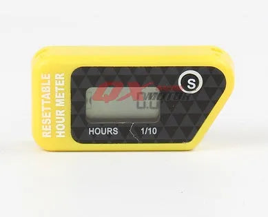 Black waterproof LCD electronic timer for engine maintenance hour tracking