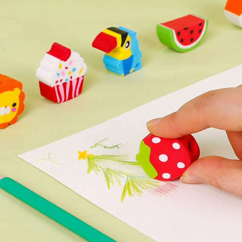 24-colour creative colour pencil set in cartoon-style paper shell with HB wood lead