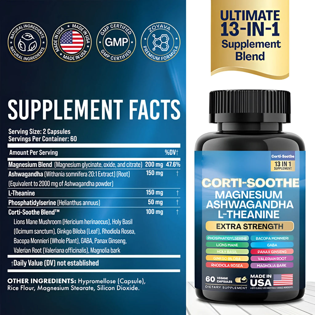 Bottle of 60 South African Drunken Eggplant magnesium capsules with vegan vegetable cellulose shells