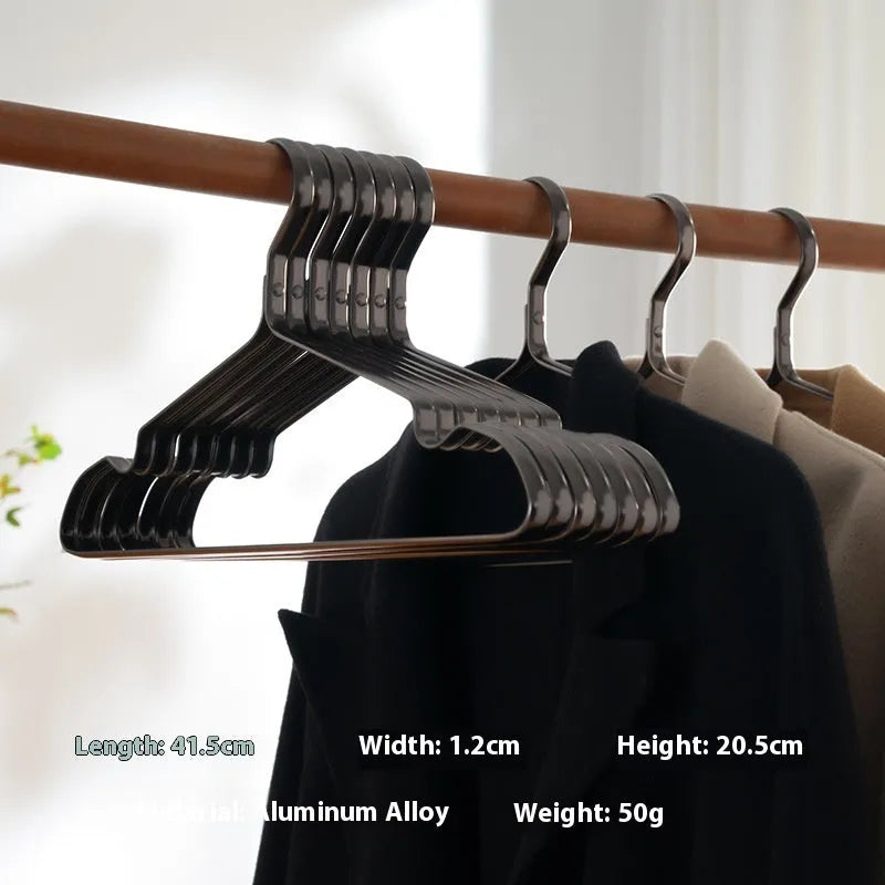 Elegant black non-slip anti-rust clothes hanger for trousers and ties