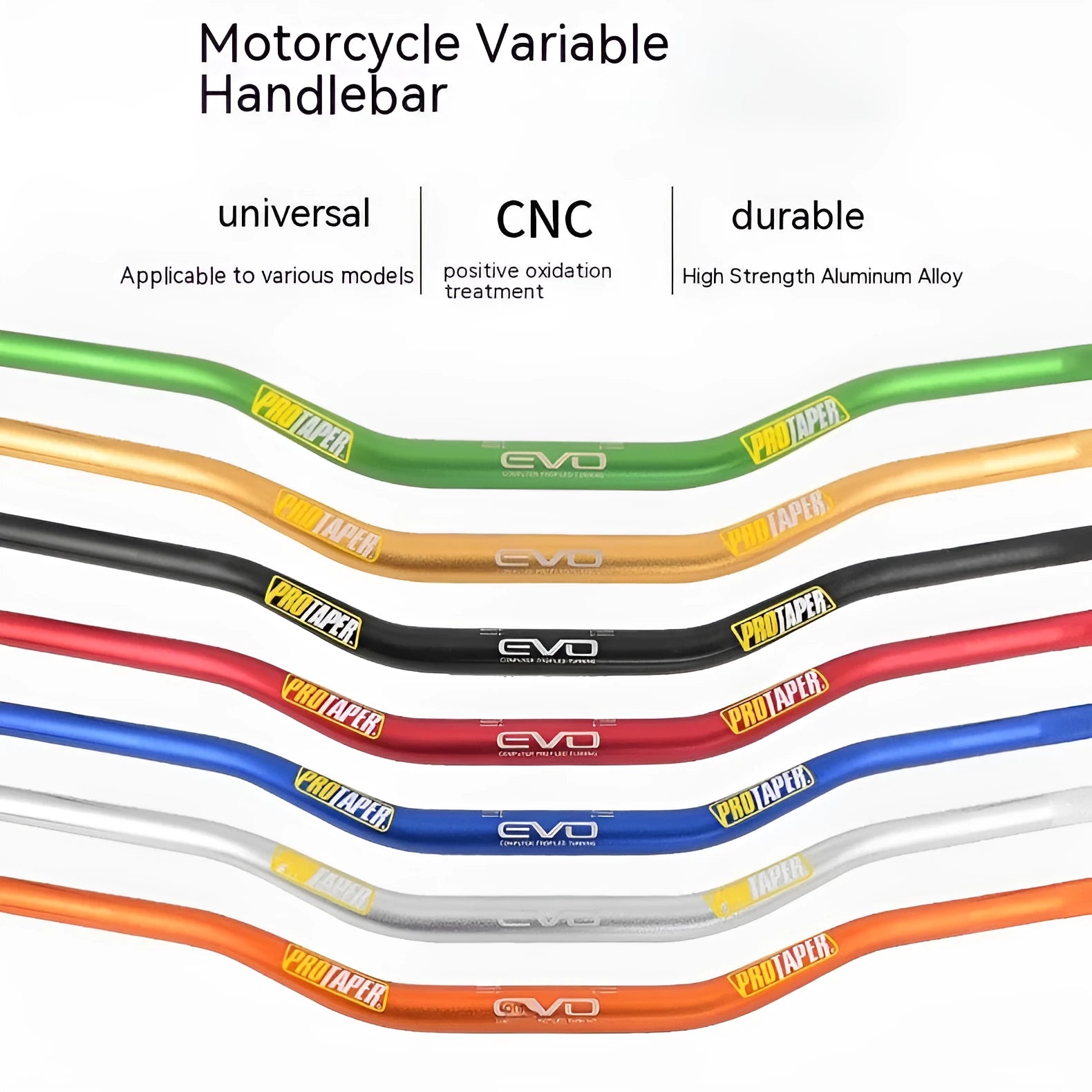 Orange aluminium motorcycle handlebar showing 28mm diameter and 80cm width.