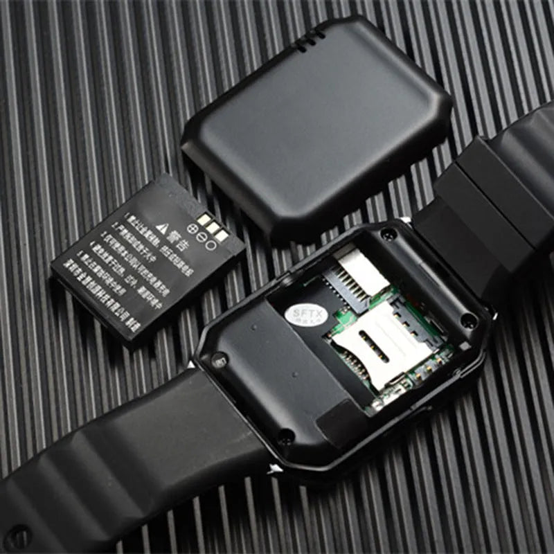 White smart watch with Bluetooth call function on a wrist, showing its 1.44-inch touch screen.