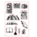 White silicone stamp with seal pattern measuring 11 by 16 cm with transparent self-adhesive backing