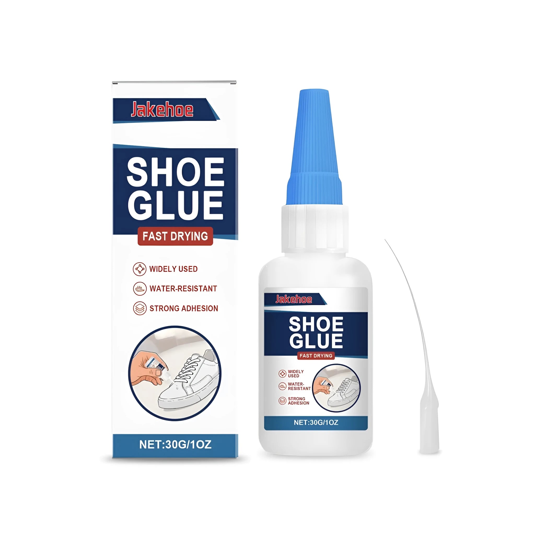 30g tube of shoe repair adhesive and a separate plastic dropper for precise glue application