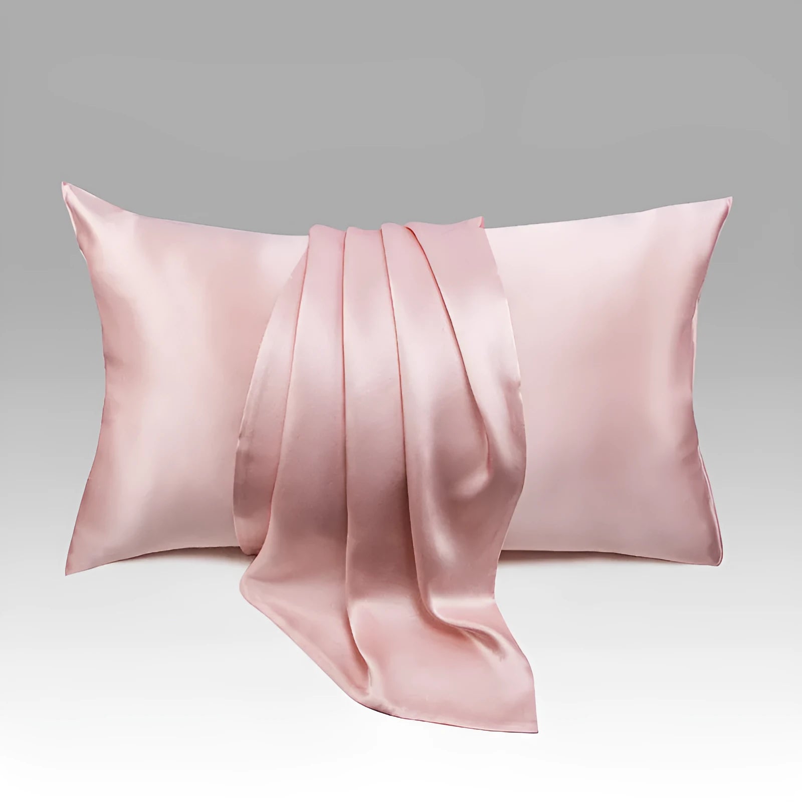 Dark grey mulberry silk pillowcase with envelope closure showing modern simplicity design