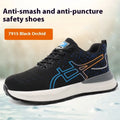 Brown leather safety shoes with rubber sole for workplace anti-smashing and puncture protection