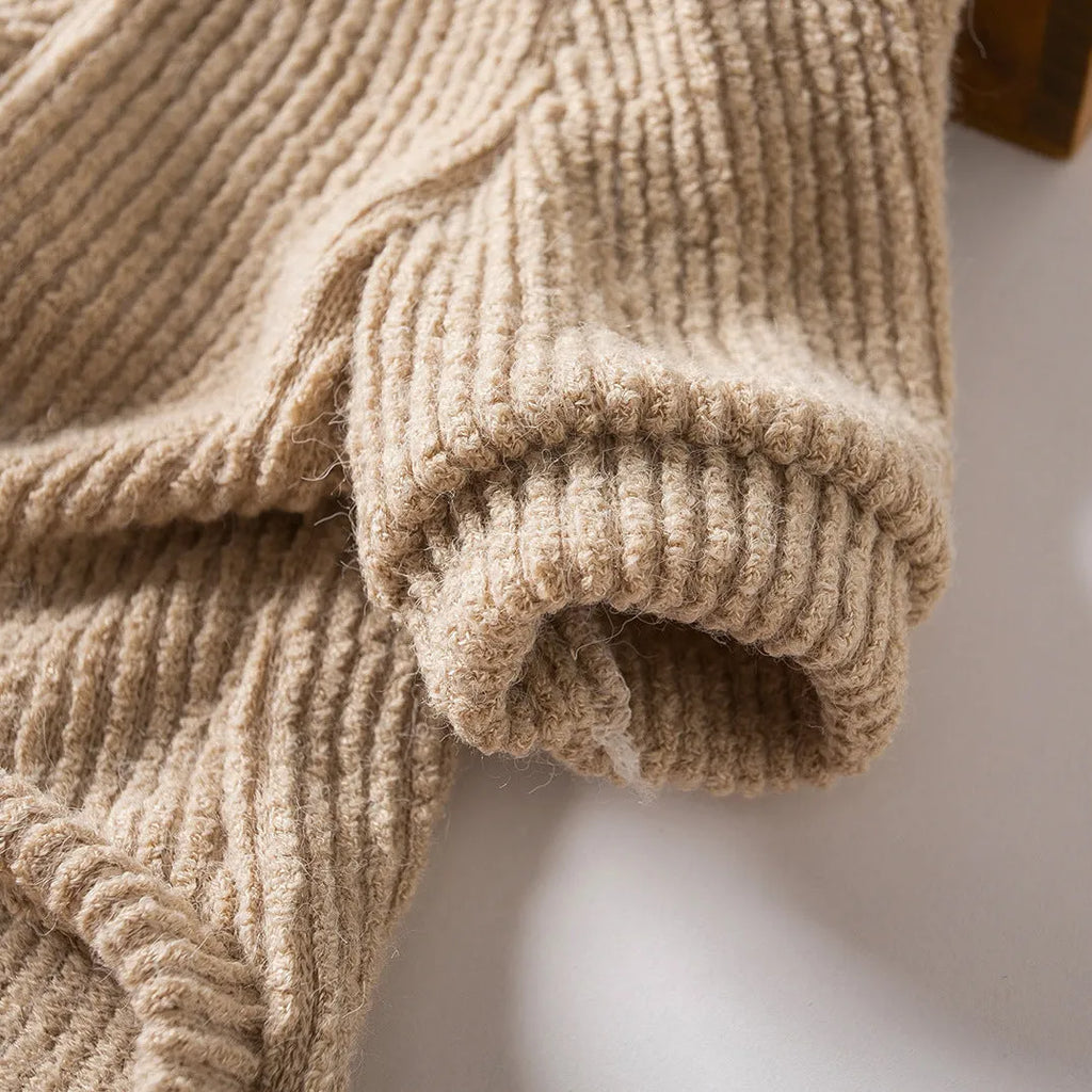 Brown cloth dog sweater pullover for small breed dog on a white background