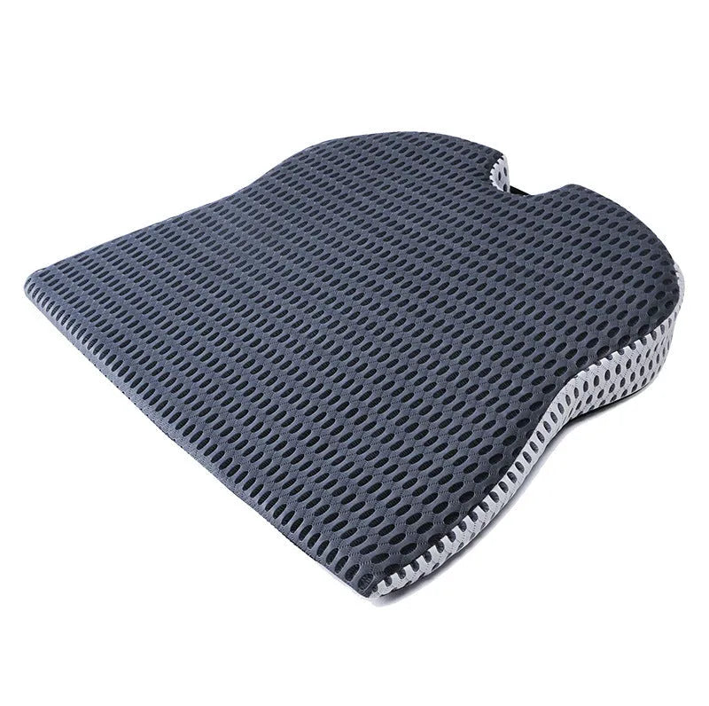 Memory foam car office cushion with adjustable strap in black, grey and creamy white colours