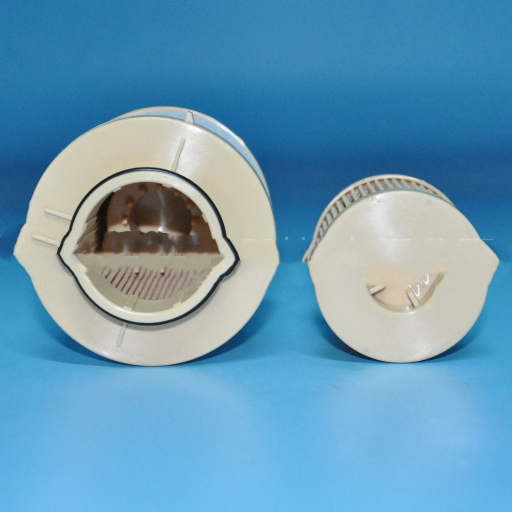 FD4616 diesel fuel filter for Ford trucks, shows dimensions: 106mm height, 84mm max outer diameter.