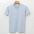 Men's antibacterial quick drying short sleeve t-shirt in straight pullover style with non-ironing treatment