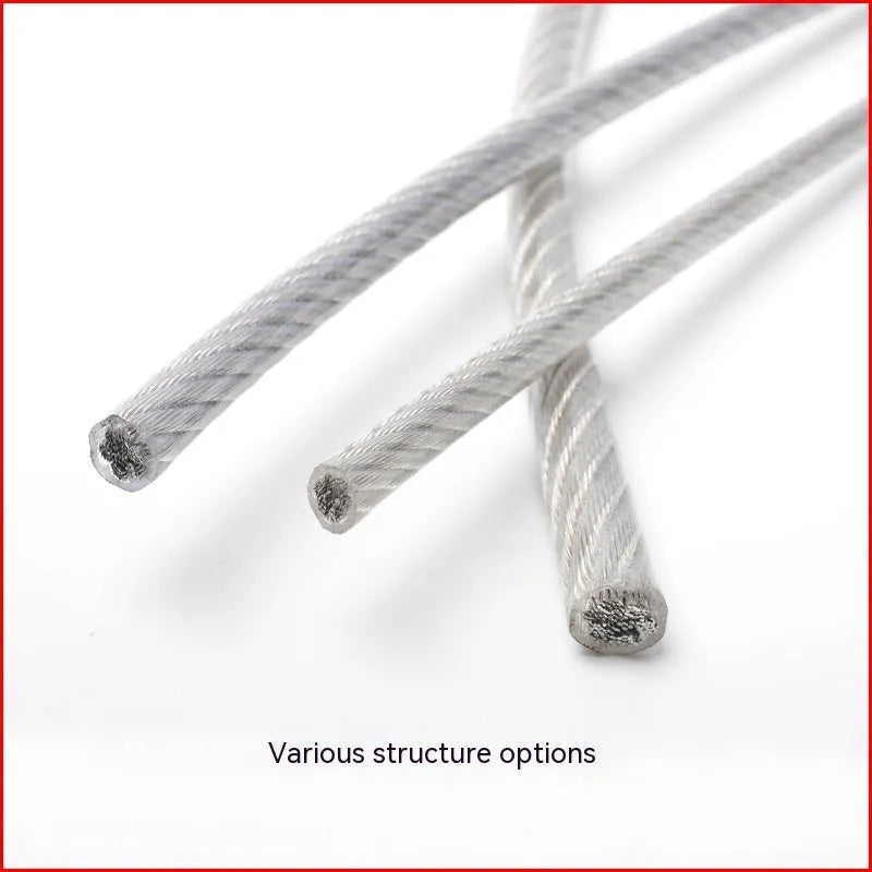 304 stainless steel security wire rope with nylon coating in various diameters for anti-theft applications