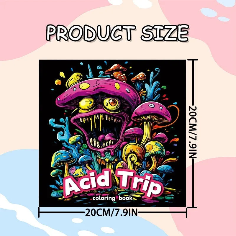 A5 portrait sketchbook with an acid tour coloured cover, shown with its 200mm length.