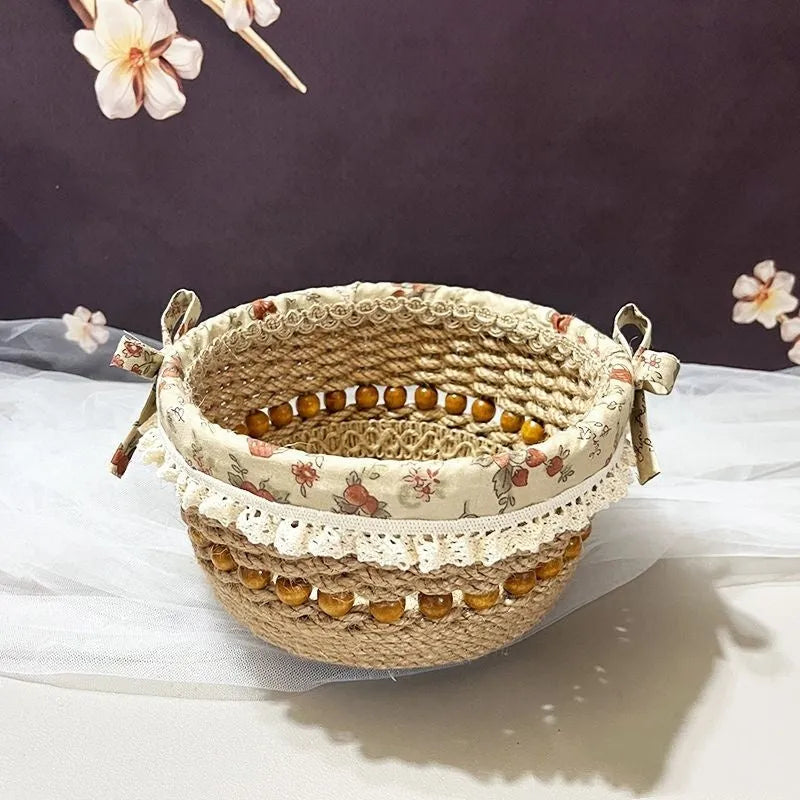 Handmade DIY beaded clear acrylic jewelry box with Nordic style, available in blue green pink purple white