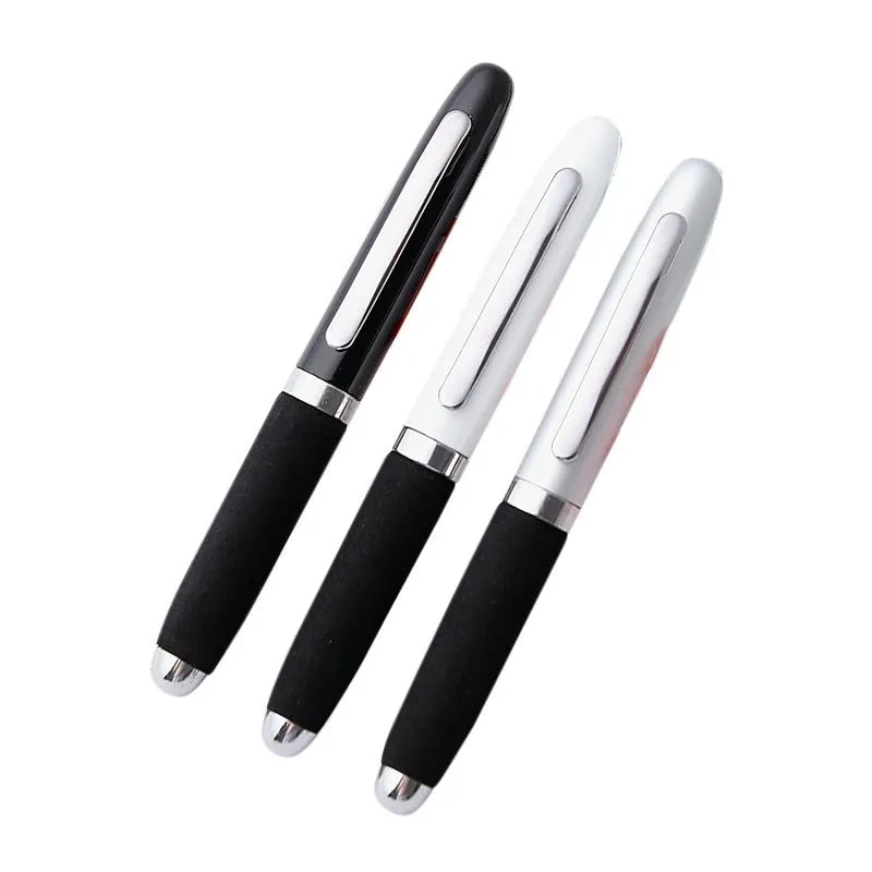 EVA metal cap ballpoint pen with 1.0mm bullet tip shown in silver colour
