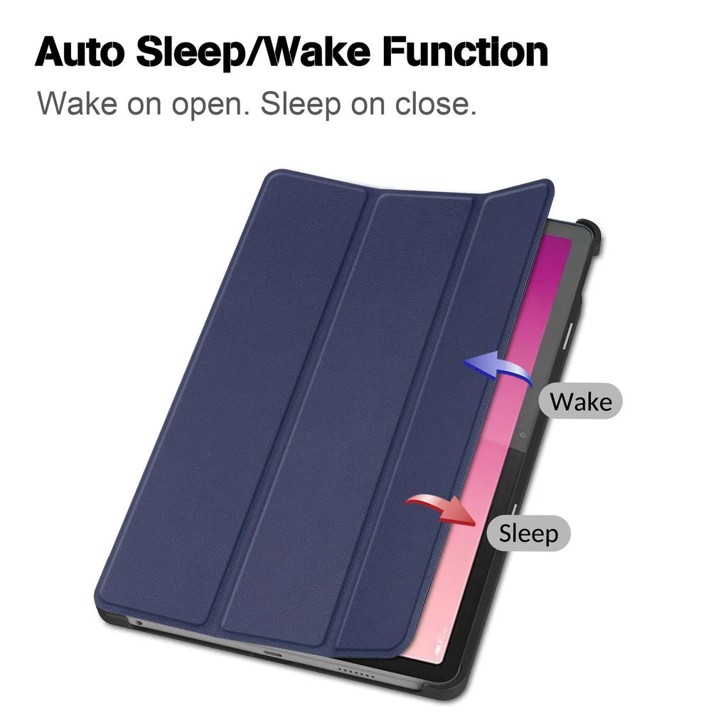 Lenovo Tab P12 tablet protective case with a magnetic folding stand in a selection of colour and graphic design options.