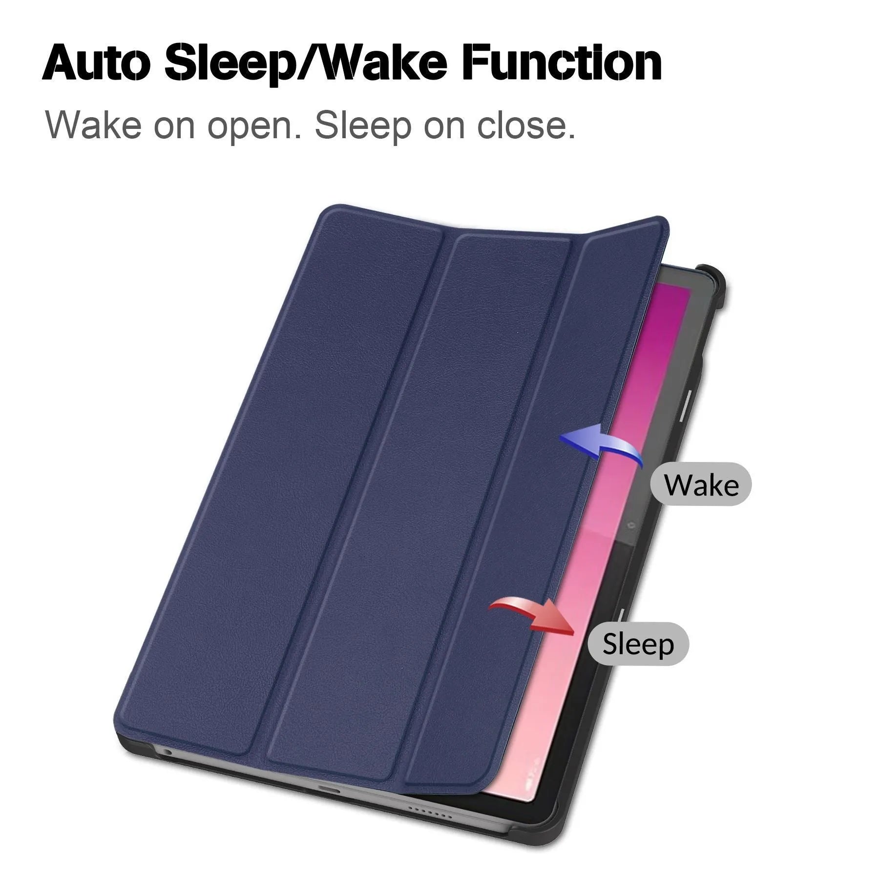 Lenovo Tab P12 tablet protective case with a magnetic folding stand in a selection of colour and graphic design options.