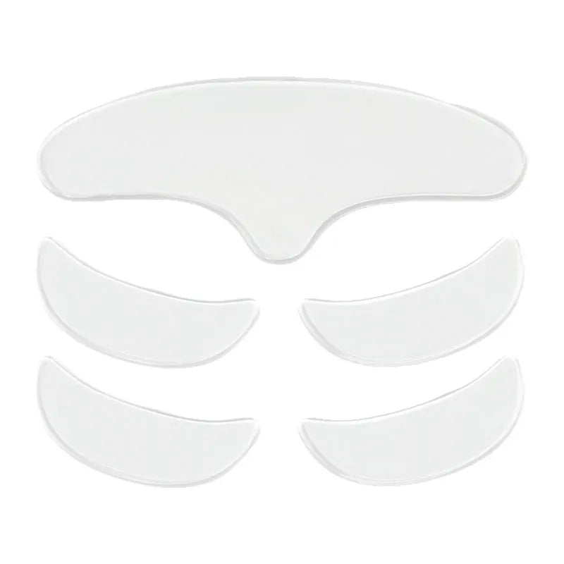 Silicone anti-wrinkle face stickers 5-piece set for facial smoothing