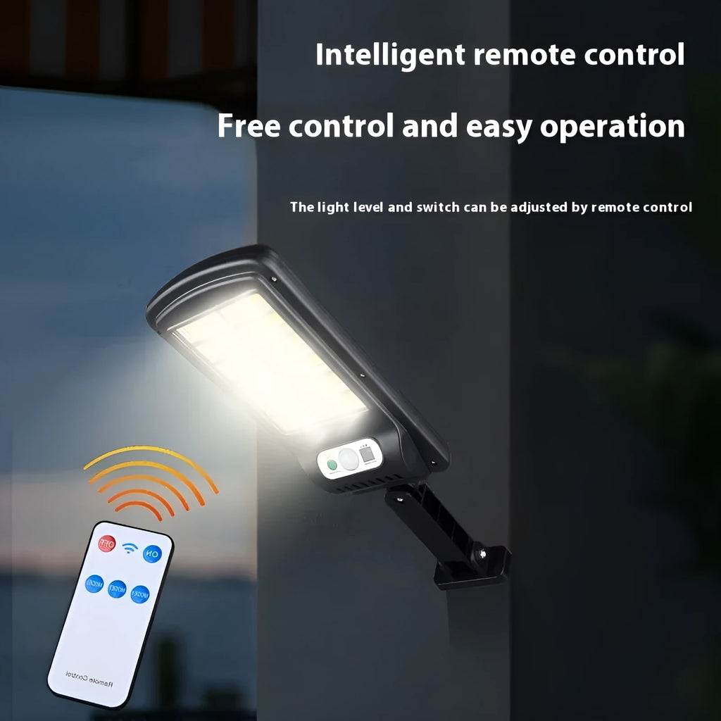 Solar induction street lamp with ABS shell, 360x110mm, for outdoor wall or garden use